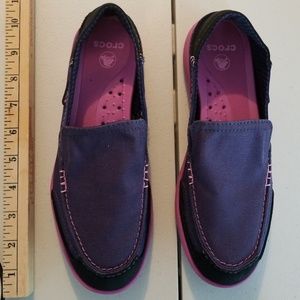 Crocs purple and pink slip on loafers 201181 w8